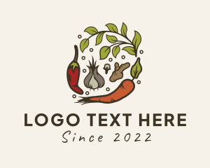 Food Blog - Vegetable Herb Spices logo design
