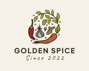 Turmeric - Vegetable Herb Spices logo design