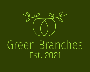 Minimalist Olive Branch logo design