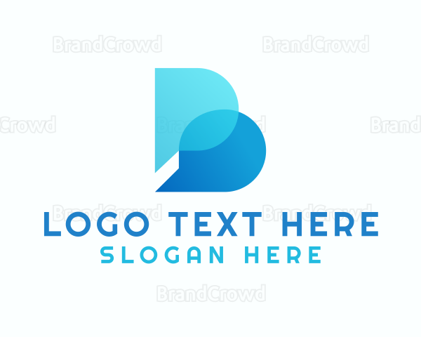 Digital Communication Letter B Logo