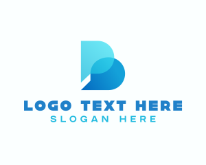 App - Digital Communication Letter B logo design