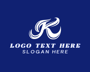 Lettermark - Swoosh Business Letter K logo design