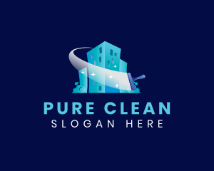 Squeegee Building Cleaning logo design