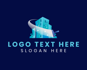 Urban - Squeegee Building Cleaning logo design