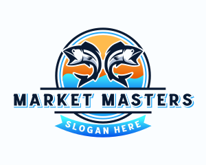 Marine Fishing Market logo design