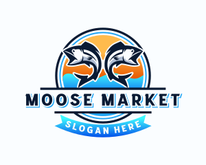 Marine Fishing Market logo design