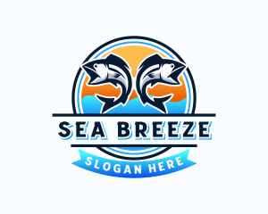 Marine Fishing Market logo design