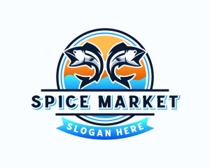 Marine Fishing Market logo design