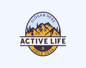 Mountain Trekking Tour logo design