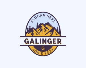 Trekking - Mountain Trekking Tour logo design