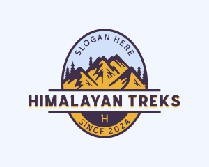 Mountain Trekking Tour logo design