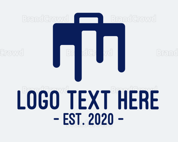 Blue Briefcase Luggage Logo