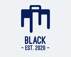 Building - Blue Briefcase Luggage logo design