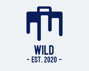 Blue Briefcase Luggage logo design