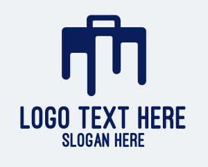 Blue Briefcase Luggage Logo