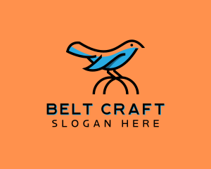 Cute Little Blue Bird logo design