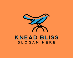 Cute Little Blue Bird logo design