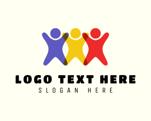 Communication - Bright Colored Kids logo design