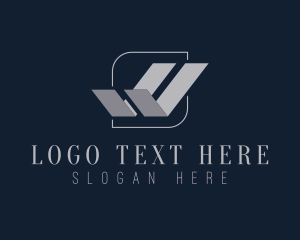 Verified - Paper Fold Check Box logo design