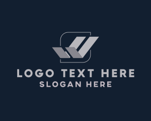 Verified - Paper Fold Check Box logo design
