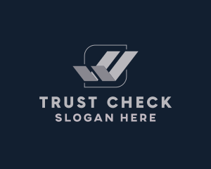 Verification - Paper Fold Check Box logo design