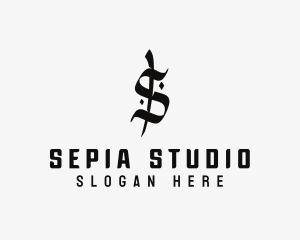 Gothic Studio Letter S logo design