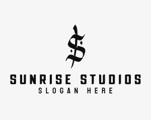 Gothic Studio Letter S logo design