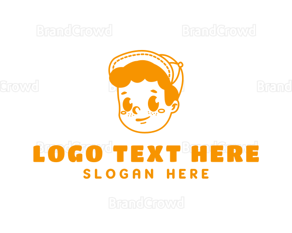 Retro Hat Boy Logo