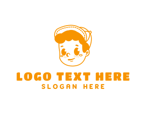 Comic - Retro Hat Boy logo design