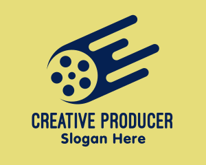 Producer - Blue Meteor Film Reel logo design