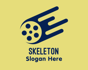 Movie Director - Blue Meteor Film Reel logo design