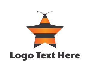 Bee - Star Bee Insect Stripes logo design