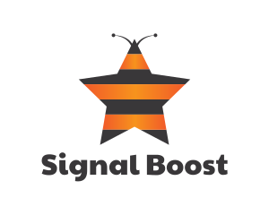 Antenna - Star Bee Insect Stripes logo design