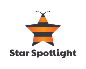 Star Bee Insect Stripes logo design