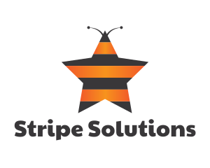 Star Bee Insect Stripes logo design