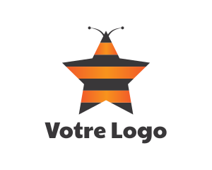 Star - Star Bee Insect Stripes logo design