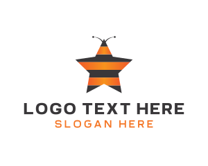 Antenna - Star Bee Insect Stripes logo design