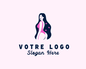 Cosmetic - Sexy Woman Swimsuit logo design