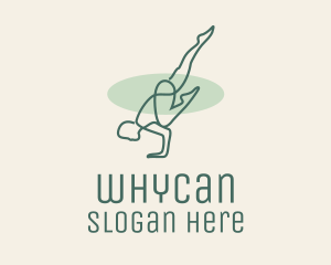 Outline - Man Yoga Pose Monoline logo design