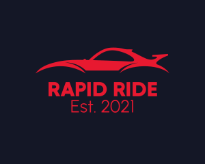 Red Sports Car  logo design