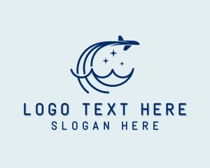 Delivery - Plane Travel Sea logo design