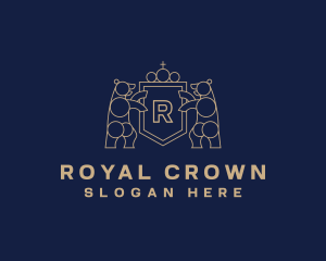 Bear Shield Royal logo design