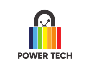 Transgender - Colorful TV Padlock logo design