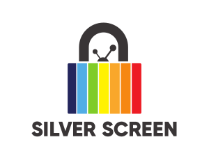Movies - Colorful TV Padlock logo design