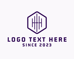 Fence - Modern Technology Hexagon logo design