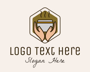 Coffee Shop - Hot Coffee Hands logo design