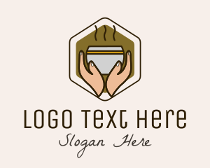 Teahouse - Hot Coffee Hands logo design