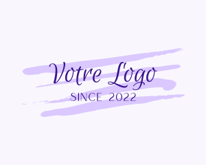 Watercolor - Feminine Fashion Cosmetics logo design