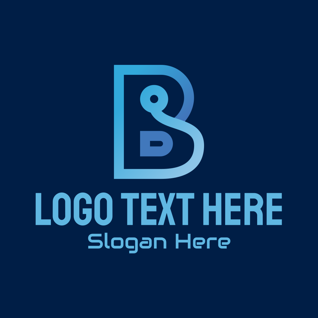 Blue Tech Letter B Logo | BrandCrowd Logo Maker