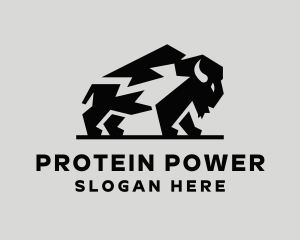 Protein - Wild Bison Farm logo design